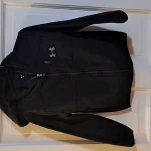 Under Armour jacket, boys size 6, black neoprene and microfleece lined